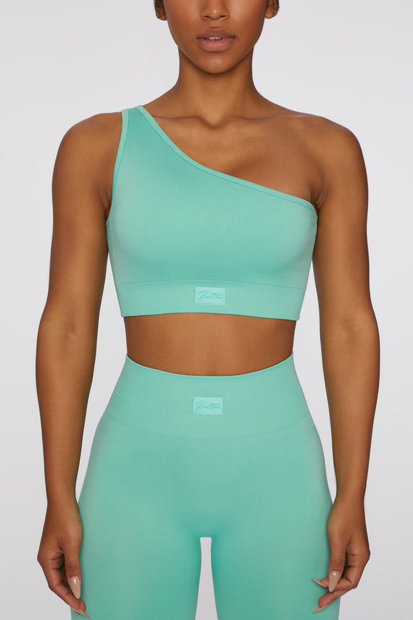Asymmetric Crop Top in Turquoise