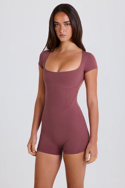 Open-Back Unitard in Acai