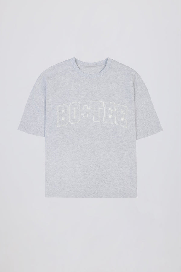 Oversized Cotton-Jersey T-Shirt in Grey Marl
