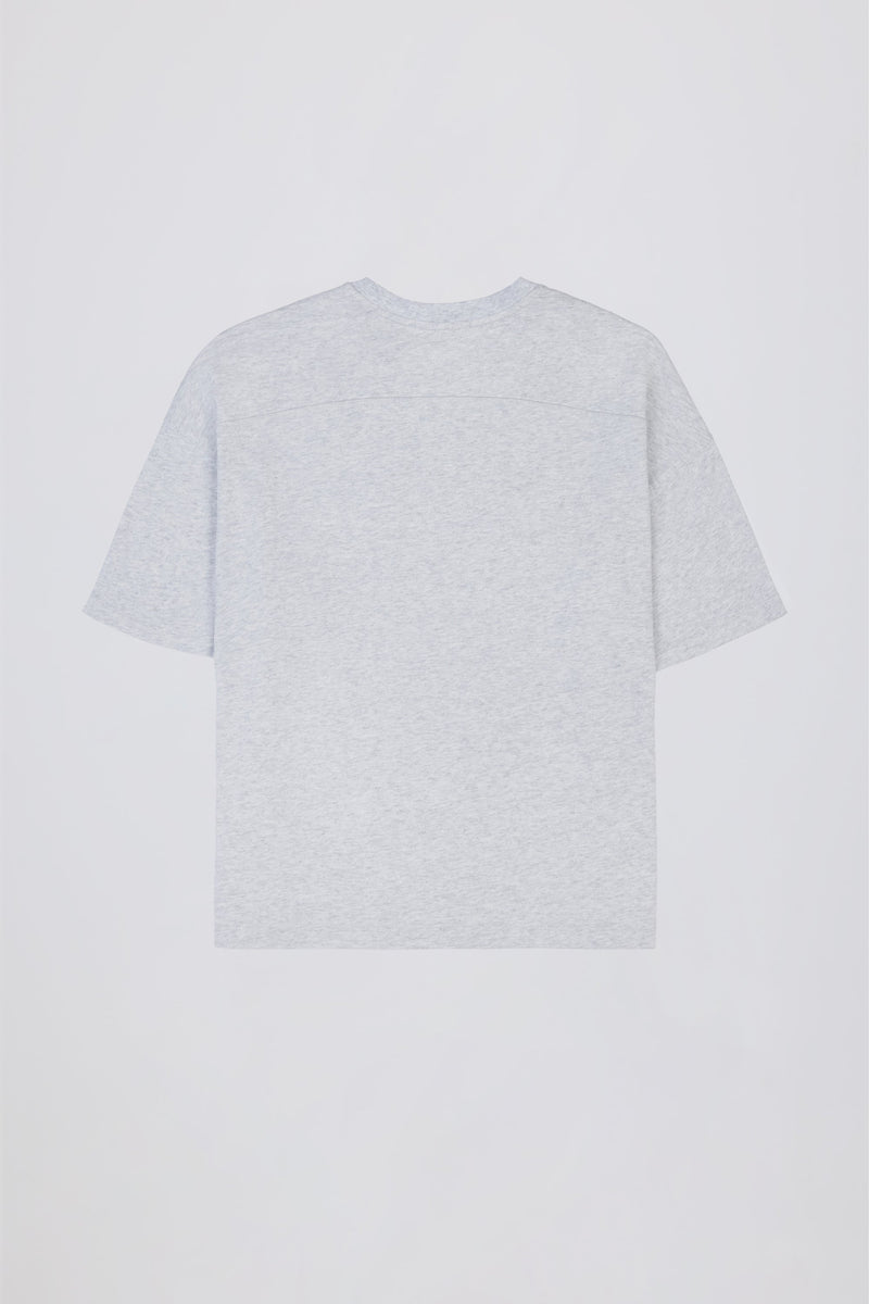 Oversized Cotton-Jersey T-Shirt in Grey Marl