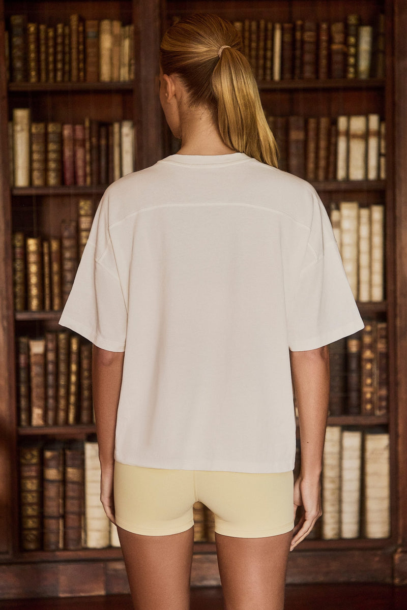 Oversized Cotton-Jersey T-Shirt in White