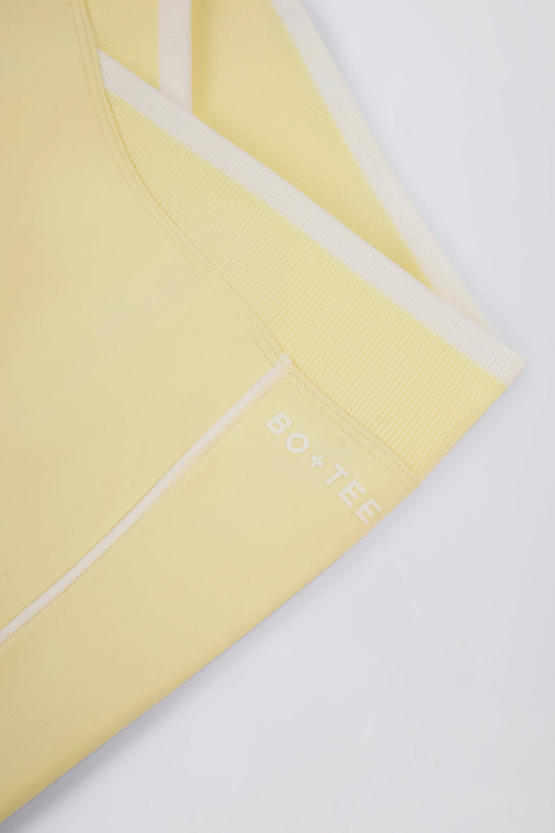 Soft Active Wrapover Contrast Mini Shorts in Soft Yellow
